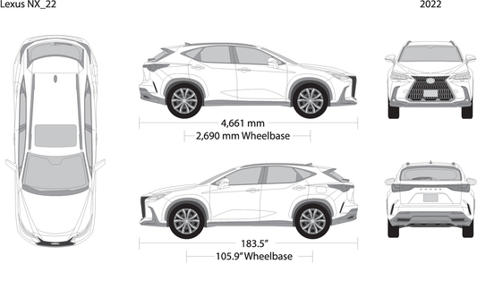 2022 Lexus Nx V22 Vehicle Wrap Template