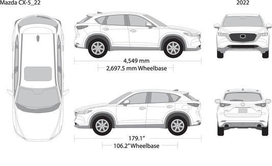 2022 Mazda Cx 5 V22 Vehicle Wrap Template