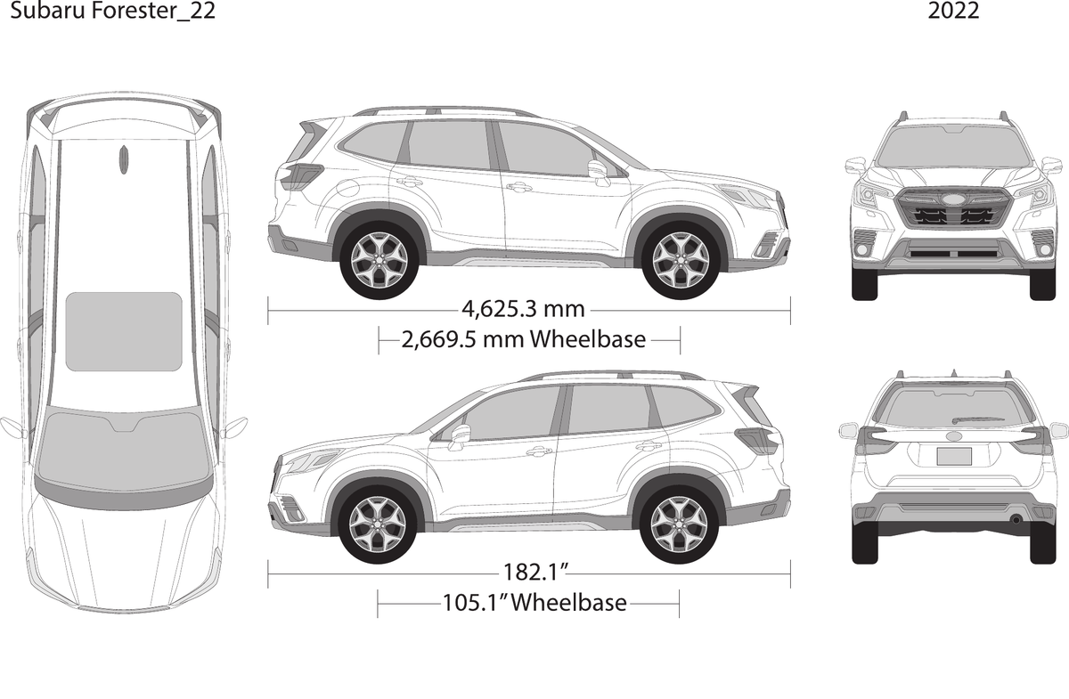 2022 Subaru Forester vector wrap template, Design-Ready PDF - GravBase