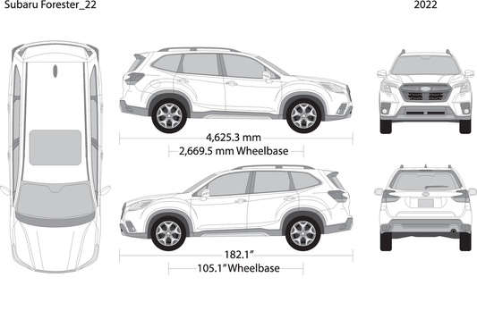 2022 Subaru Forester V22 Vehicle Wrap Template