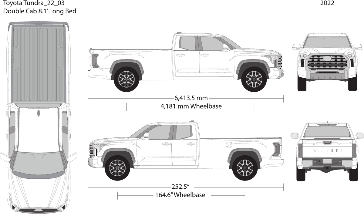 2022 Toyota Tundra vector wrap template V03, Design-Ready PDF - GravBase