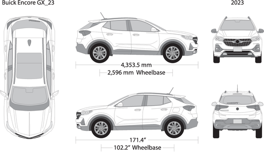 2023 Buick Encore V02 Vehicle Wrap Template