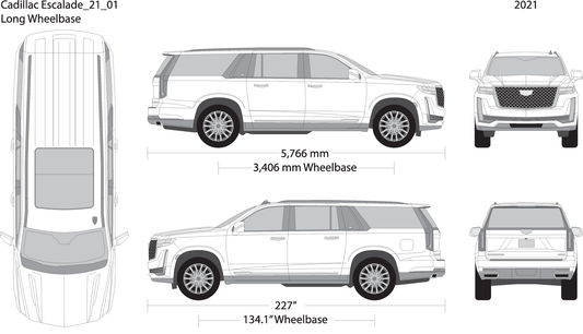 2023 Cadillac Escalade V01 Vehicle Wrap Template