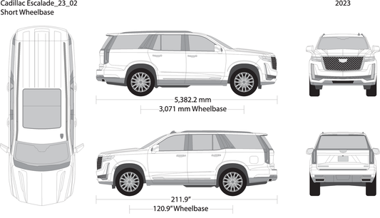2023 Cadillac Escalade V02 Vehicle Wrap Template