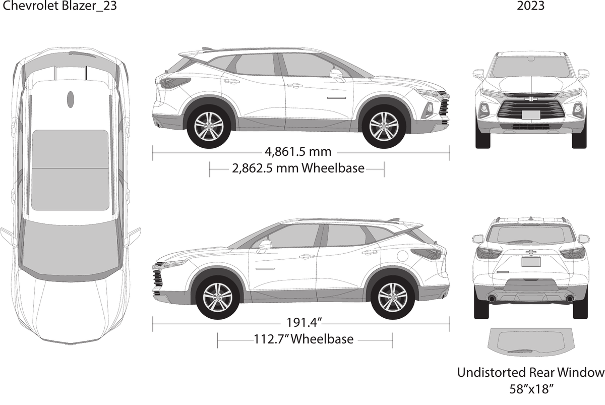 2023 Chevy Blazer vector wrap template, Design-Ready PDF - GravBase