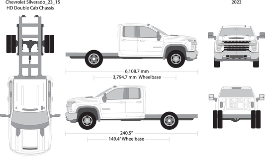 2023 Chevy Silverado 2500 3500 Hd V15 Vehicle Wrap Template