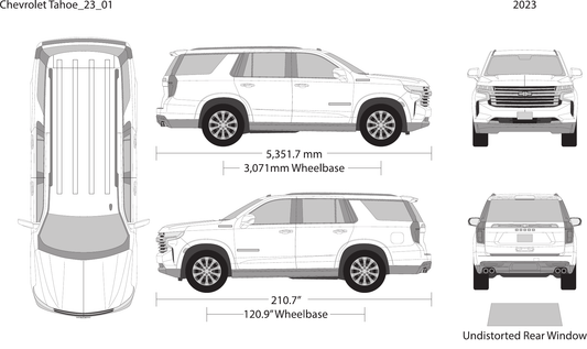 2023 Chevy Tahoe Vector Wrap Template - GravBase