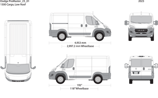 2023 Dodge Promaster V01 Vehicle Wrap Template
