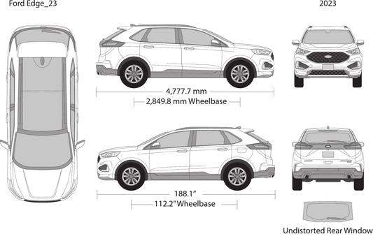 2023 Ford Edge vector wrap template, Design-Ready PDF - GravBase