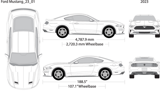 2023 Ford Mustang V01 Vehicle Wrap Template