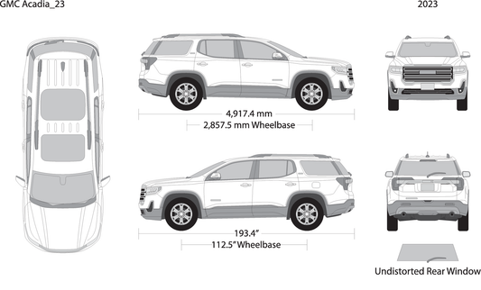 2023 Gmc Acadia V23 Vehicle Wrap Template