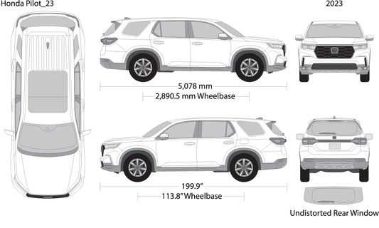 2023 Honda Pilot V23 Vehicle Wrap Template