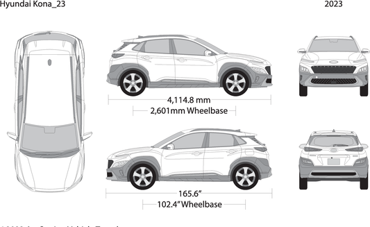 2023 Hyundai Kona V01 Vehicle Wrap Template
