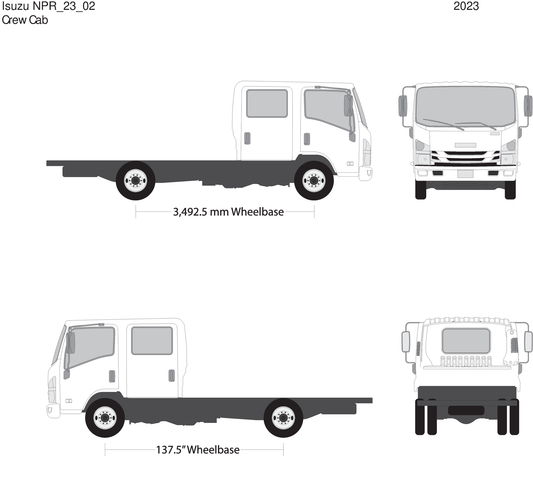 2023 Isuzu Npr V02 Vehicle Wrap Template