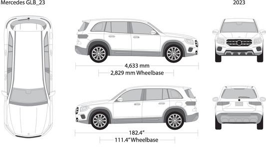 2023 Mercedes Glb V23 Vehicle Wrap Template