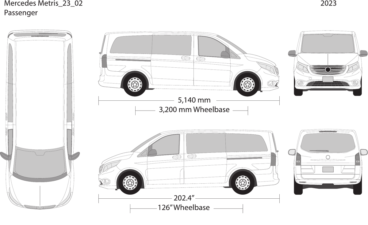 2023 Mercedes Metris vector wrap template V02, Design-Ready PDF - GravBase