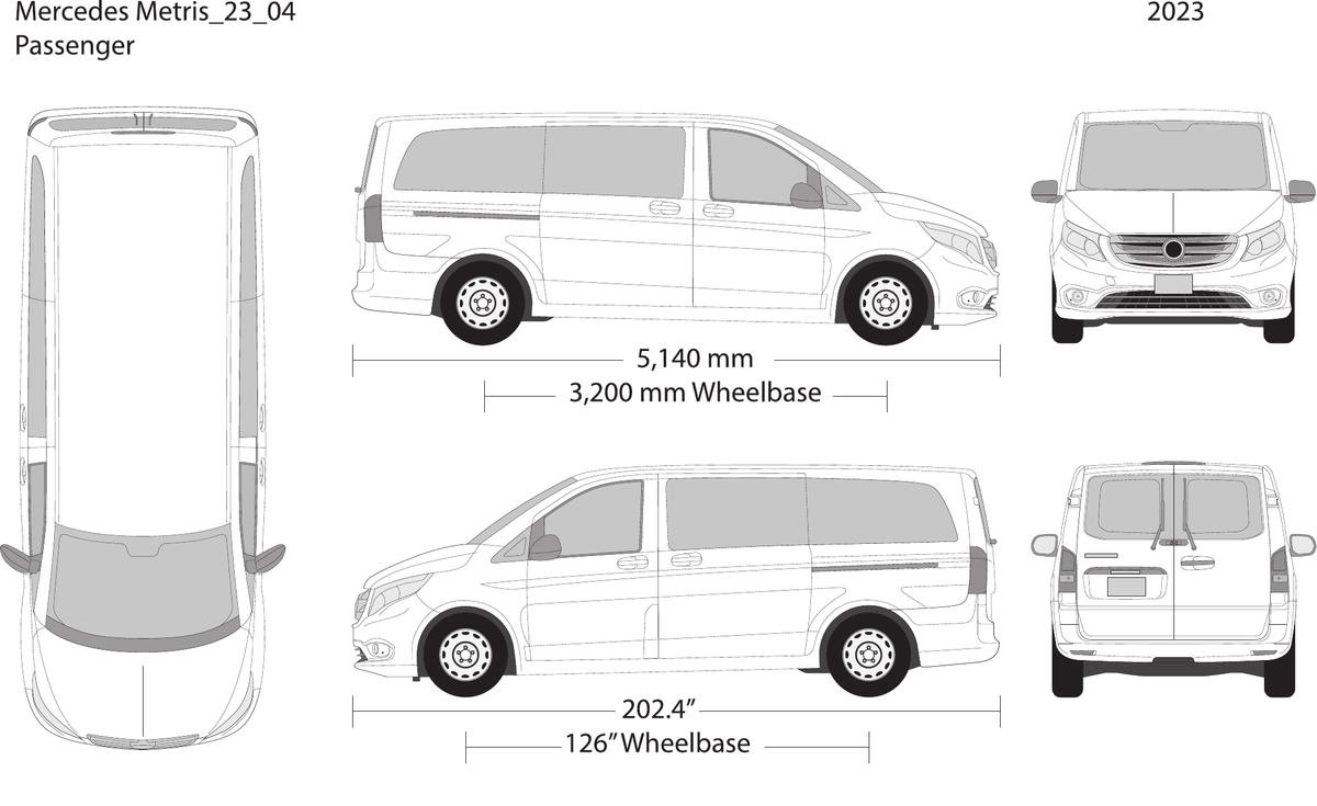 2023 Mercedes Metris vector wrap template V04, Design-Ready PDF - GravBase