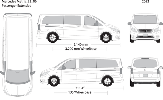 2023 Mercedes Metris V06 Vehicle Wrap Template