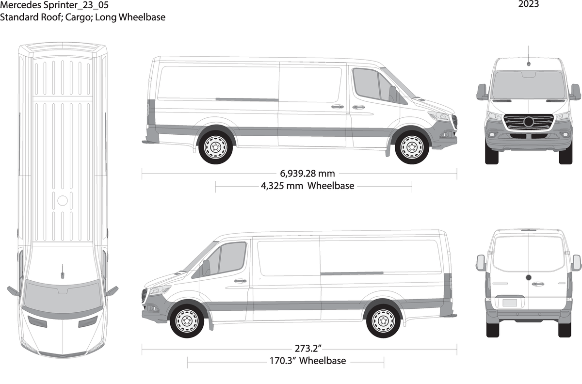 2023 Mercedes Sprinter V05 Vehicle Wrap Template