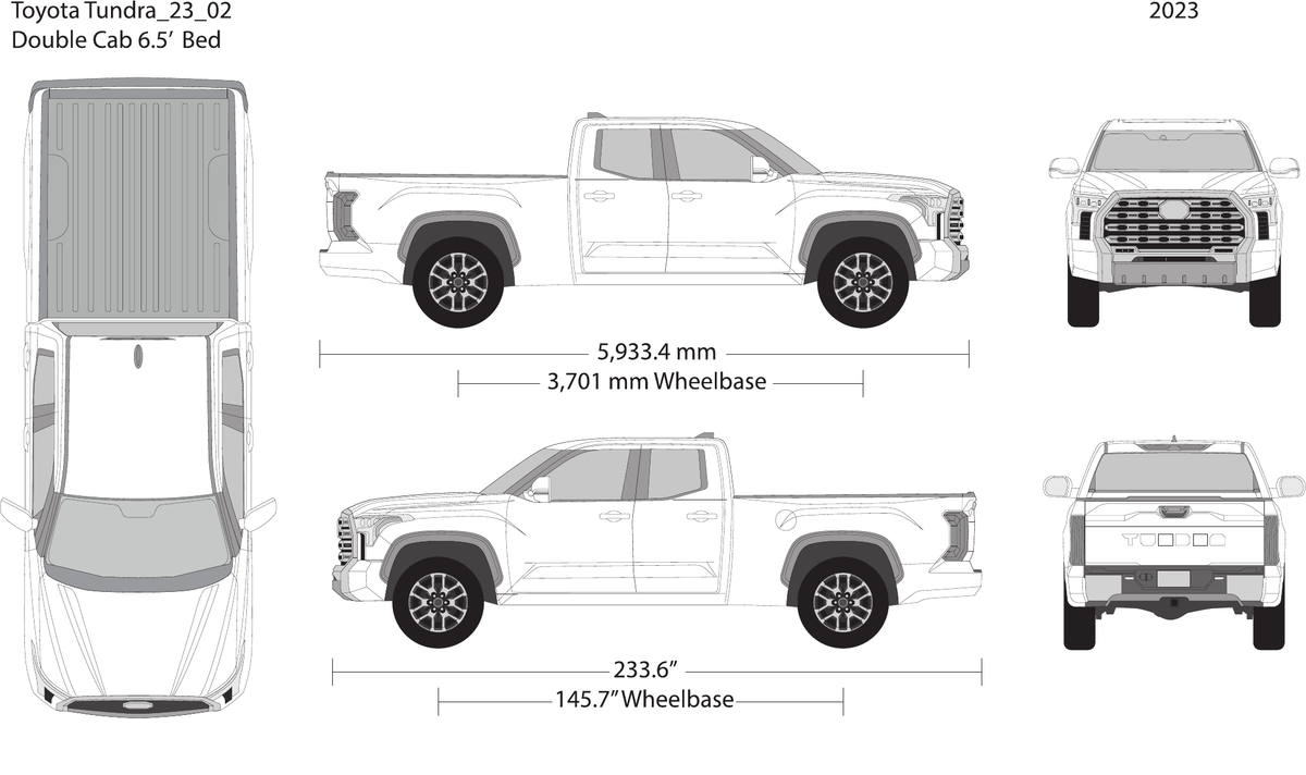 2023 Toyota Tundra Vector Wrap Template - GravBase