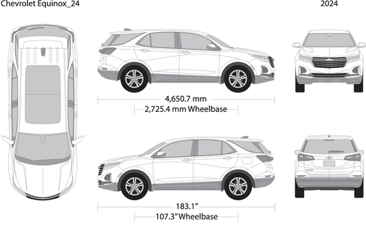 2024 Chevy Equinox V24 Vehicle Wrap Template