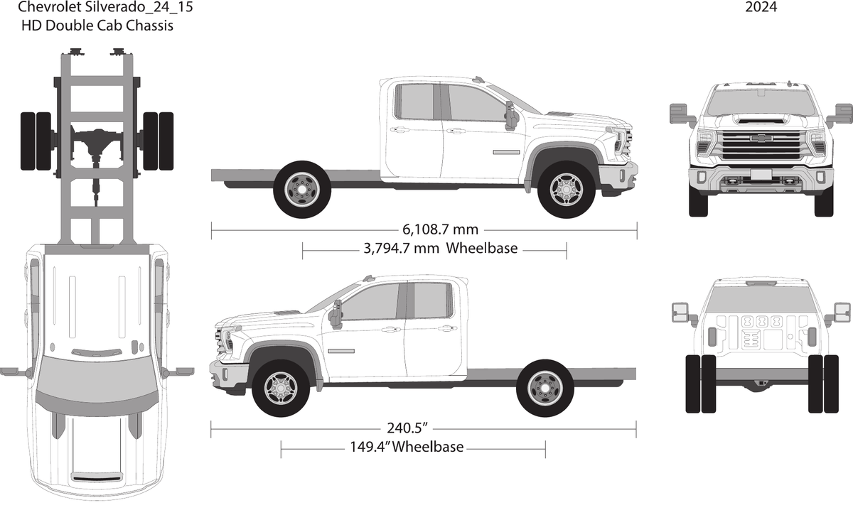 2024 Chevy Silverado 2500-3500 HD vector wrap template V15, Design-Ready PDF - GravBase
