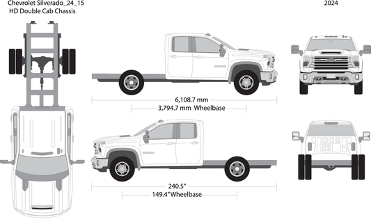 2024 Chevy Silverado 2500 3500 Hd V15 Vehicle Wrap Template