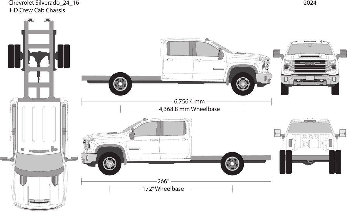 2024 Chevy Silverado 2500-3500 HD vector wrap template V16, Design-Ready PDF - GravBase
