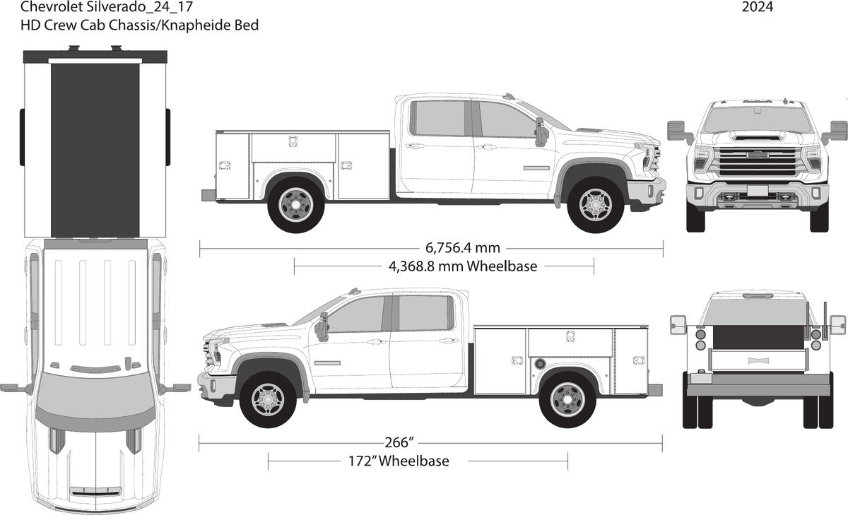 2024 Chevy Silverado 2500-3500 HD vector wrap template V17, Design-Ready PDF - GravBase