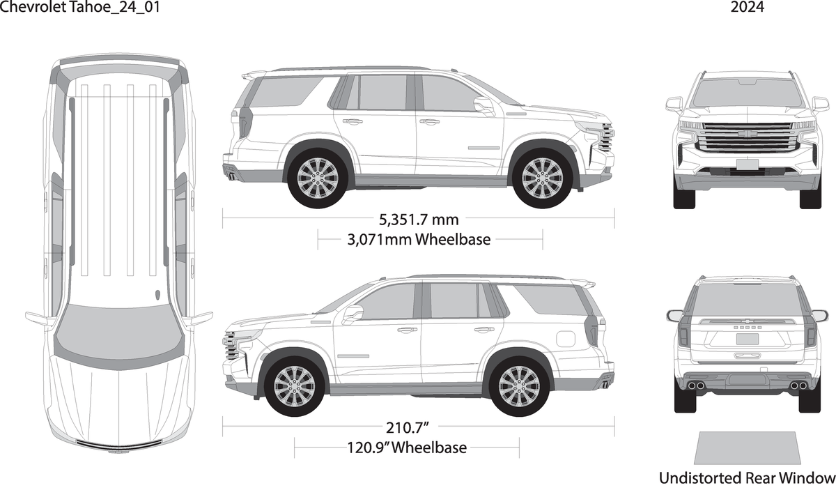 2024 Chevy Tahoe V01 Vehicle Wrap Template