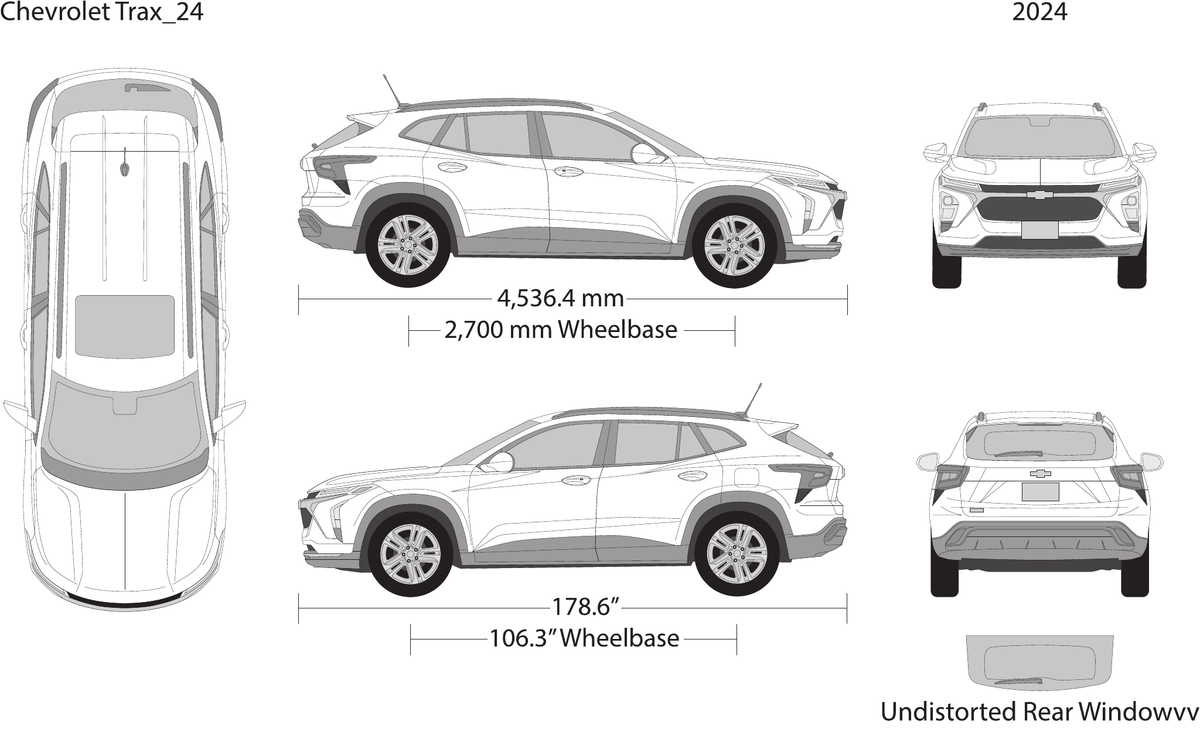 2024 Chevy Trax vector wrap template, Design-Ready PDF - GravBase