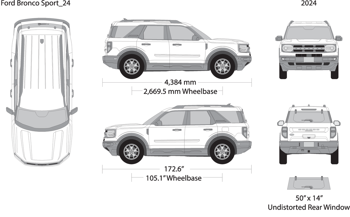 2024 Ford Bronco Sport V24 Vehicle Wrap Template