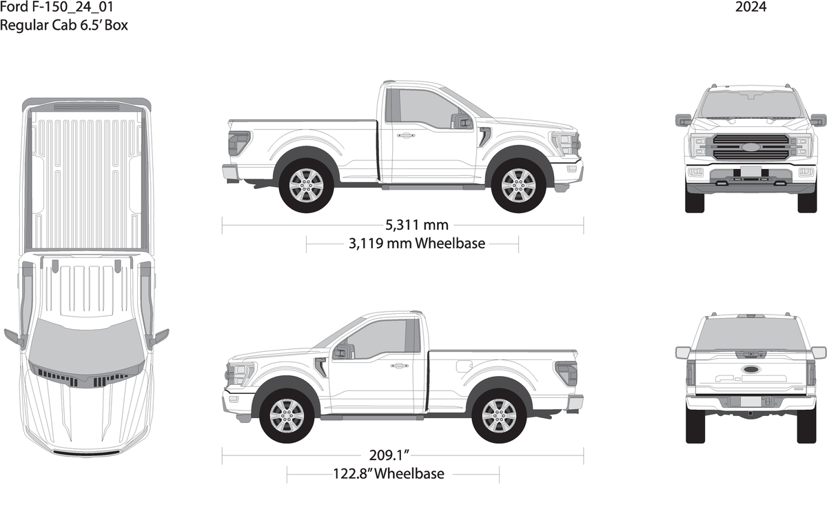 2024 Ford F 150 V01 Vehicle Wrap Template