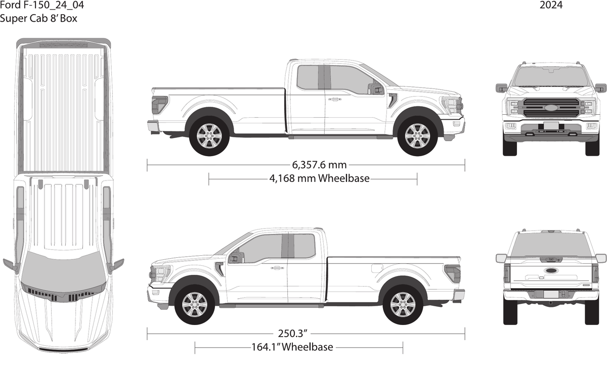 2024 Ford F-150 vector wrap template V04, Design-Ready PDF - GravBase