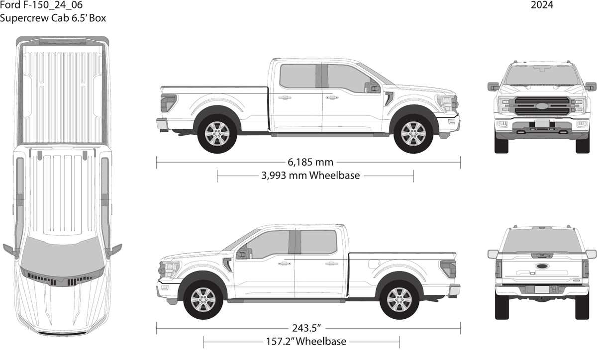 2024 Ford F-150 vector wrap template V06, Design-Ready PDF - GravBase