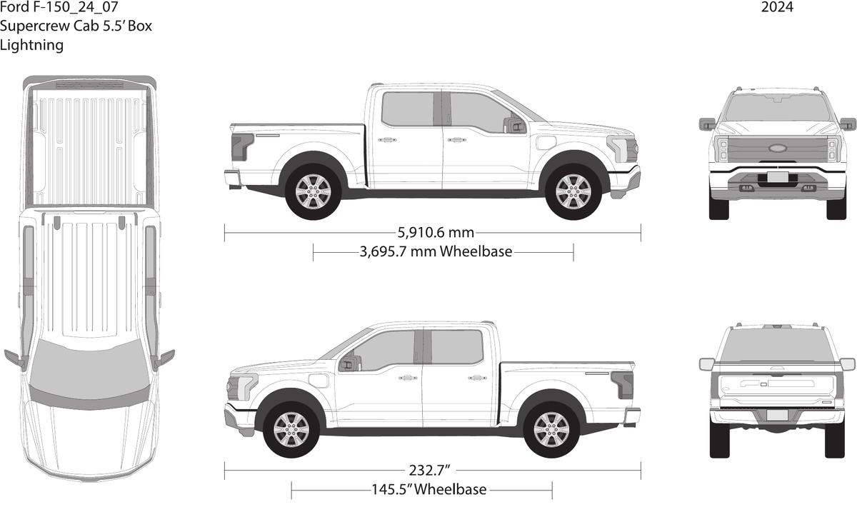 2024 Ford Lightning vector wrap template, Design-Ready PDF - GravBase