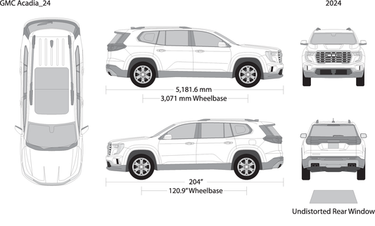 2024 Gmc Acadia V24 Vehicle Wrap Template