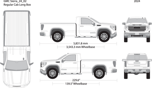 2024 Gmc Sierra 1500 V02 Vehicle Wrap Template