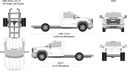 2024 Gmc Sierra 2500 3500 Hd V14 Vehicle Wrap Template