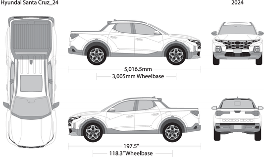 2024 Hyundai Santa Cruz V24 Vehicle Wrap Template