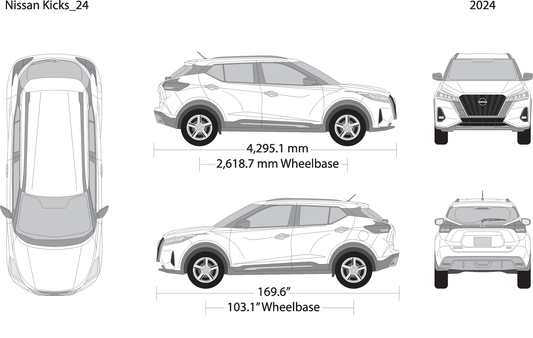 2024 Nissan Kicks V24 Vehicle Wrap Template
