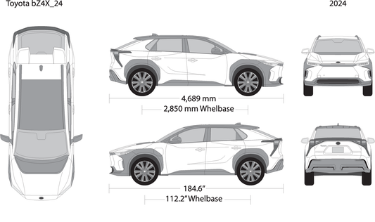 2024 Toyota Bz4X V24 Vehicle Wrap Template
