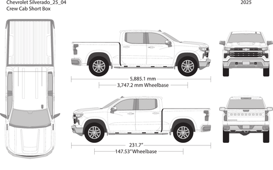 2025 Chevy Silverado 1500 vector wrap template V04, Design-Ready PDF - GravBase