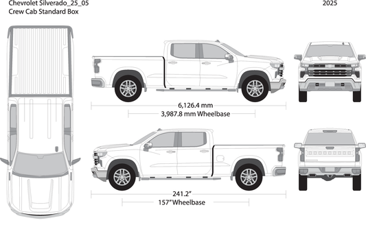 2025 Chevy Silverado 1500 V05 Vehicle Wrap Template