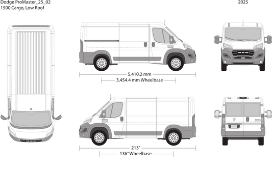 2025 Dodge Promaster Vector Wrap Template - GravBase