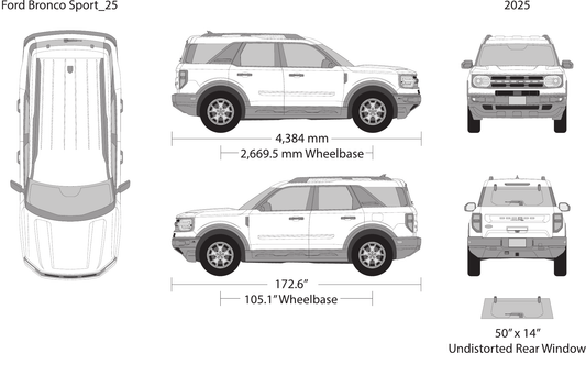 2025 Ford Bronco Sport Vector Wrap Template - GravBase