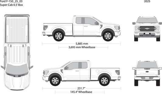2025 Ford F 150 V03 Vehicle Wrap Template