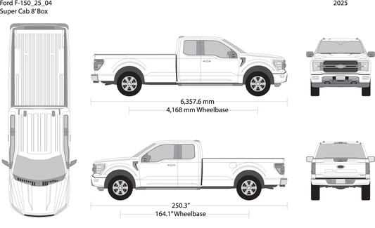 2025 Ford F 150 V04 Vehicle Wrap Template