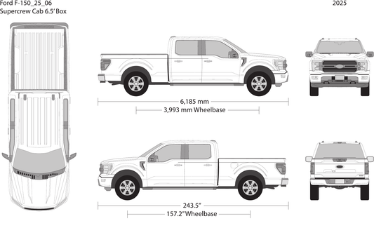 2025 Ford F-150 vector wrap template V06, Design-Ready PDF - GravBase
