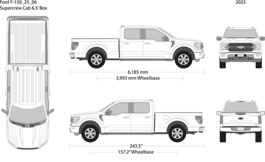 2025 Ford F 150 V06 Vehicle Wrap Template